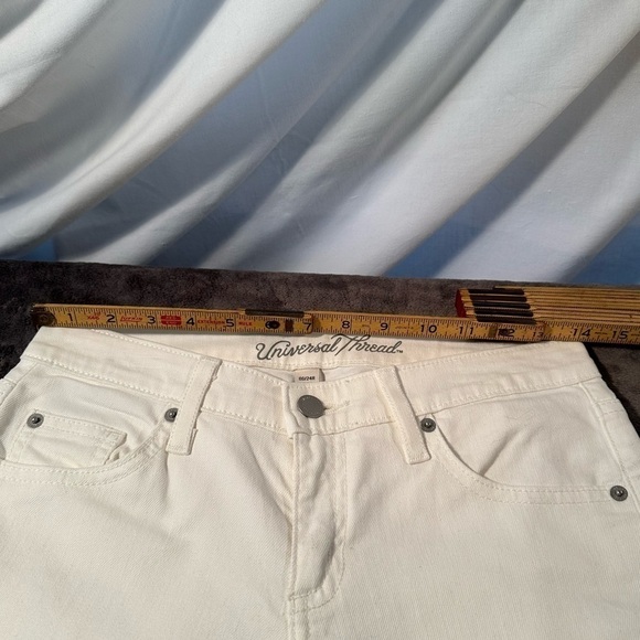 Universal thread, white long pants Mid rise size 00/24 R - Picture 3 of 6